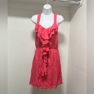 Possibly XS or small pink ruffle sleeveless dress